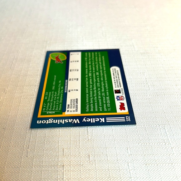 Topps Rookie Card NFL Kelley Washington Cincinnati Bengals - Picture 11 of 11